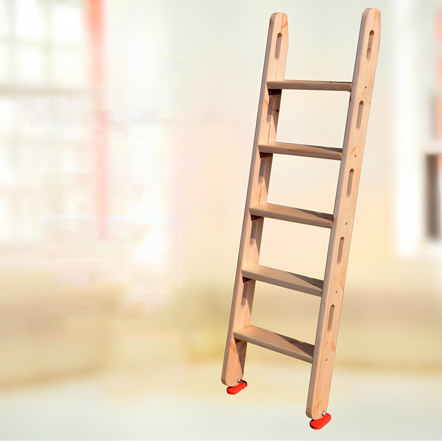 Échelle de lit mezzanine antidérapante en bois pour accès sécurisé