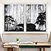 Rustic Black Bear Decorative Window Film Retro Farmhouse Decor Animal Theme Forest Wildlife Bearkids Blackout Window Film,Cafe Lighted Window Film 17.7Wx23.6L-Inch X2Pcs