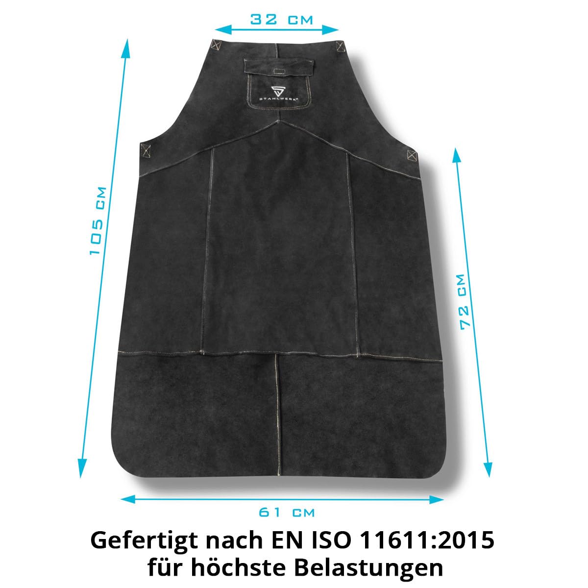 STAHLWERK Schweißerschutzkleidung-Set mit Schweißerschürze und Handschuhen