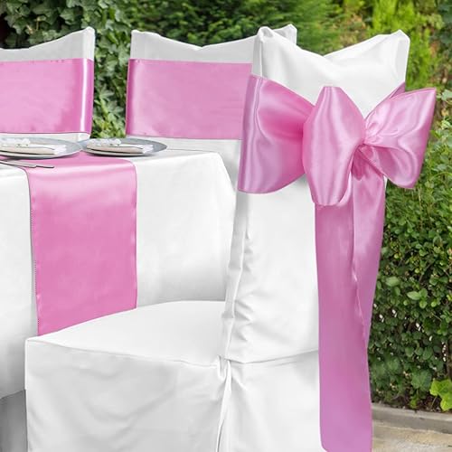 Vista 50 de Babenest - 10 lazos para sillas de satén para bodas, banquetes o fiestas de Navidad, baby shower eventos decoración (dorado)