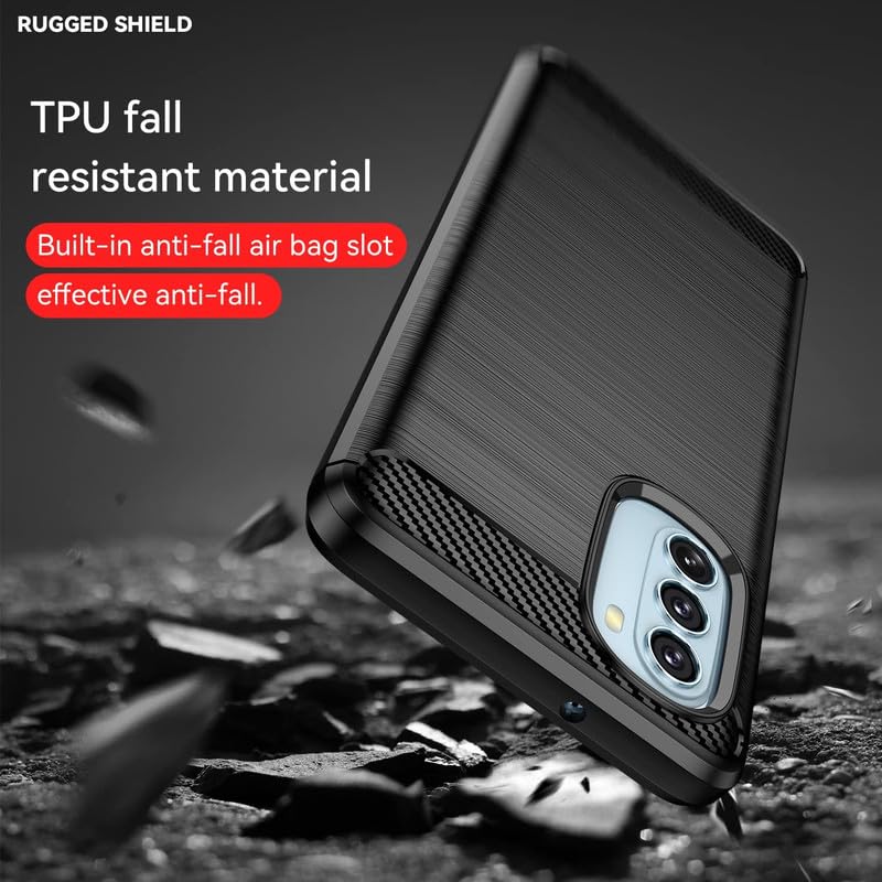 Image of Hybrid Carbon Fiber Back Case for Moto G51 (Black)