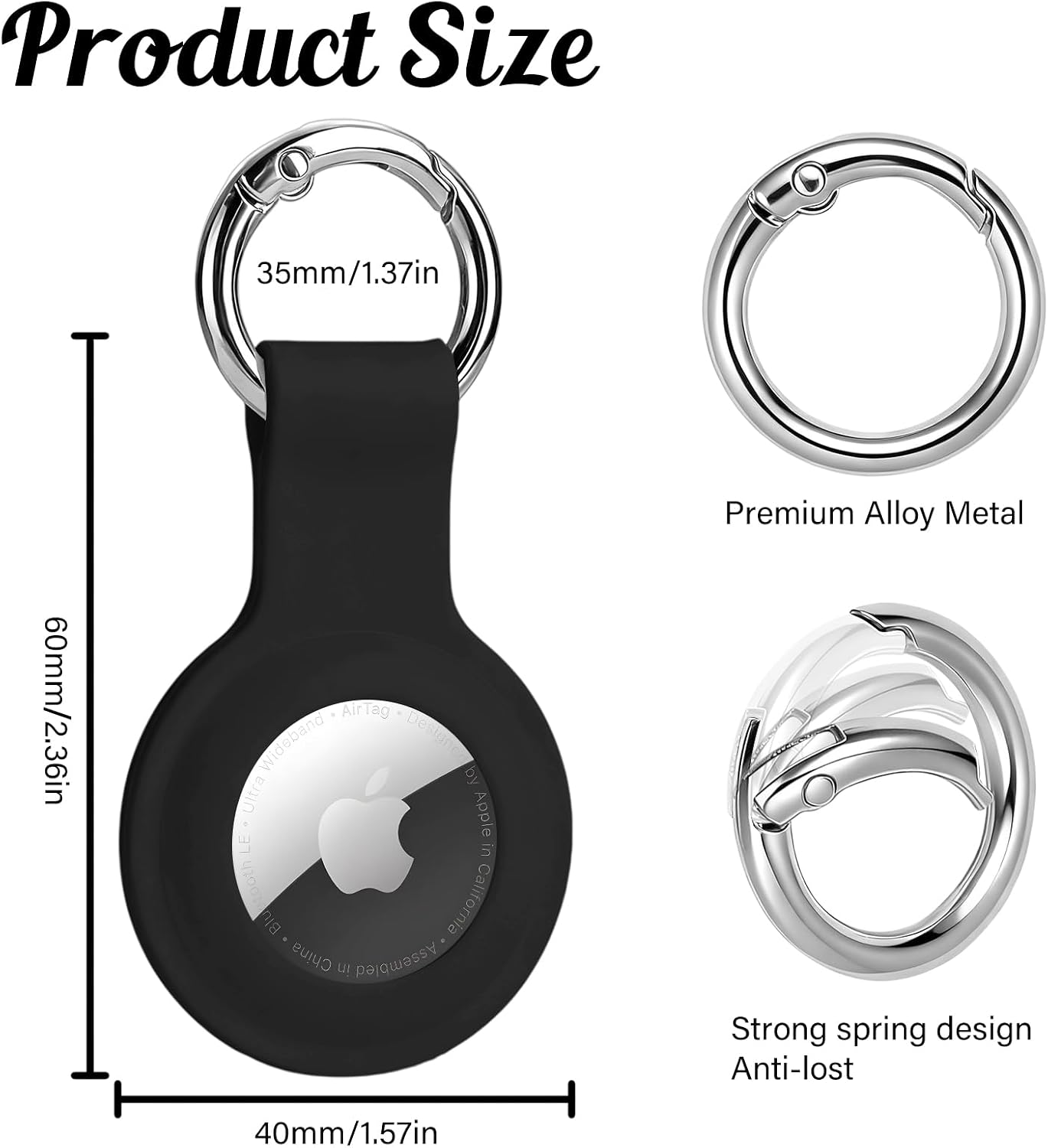 VEELU Personalized AirTag Holder Keychain with Photo, Custom Waterproof Silicone AirTags Case Cover for Keys Gift for Kids image 2