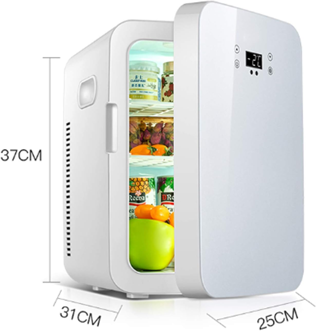 Mini Fridge 8 Liter Beauty Fridge Compact Portable Mini Fridge for Bedroom Office Dorm Car - Great for Skincare Cosmetics (12.8 liters single)