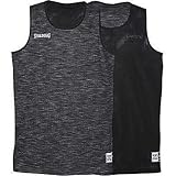 Marke: Spalding Spalding Herren Street Reversible Tank Top Tanktop, grau Melange/Schwarz, L