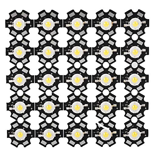 DEWIN COB Light Bead, 25 Pcs 3W 3.2-3.4V High Bright Integrated Chip Light Source LED Bead Spotlight Bulb(3000-3200K-Warm) - Image 2