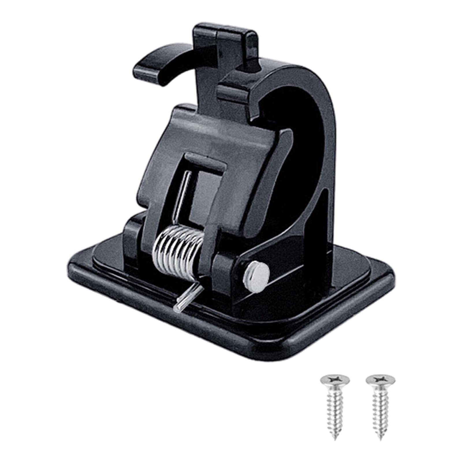 NeaxgeandX Fishing Pole Rod Holder Clips Bayonet Design Fishing Tackle Walls Black, 1.30x1.73 In