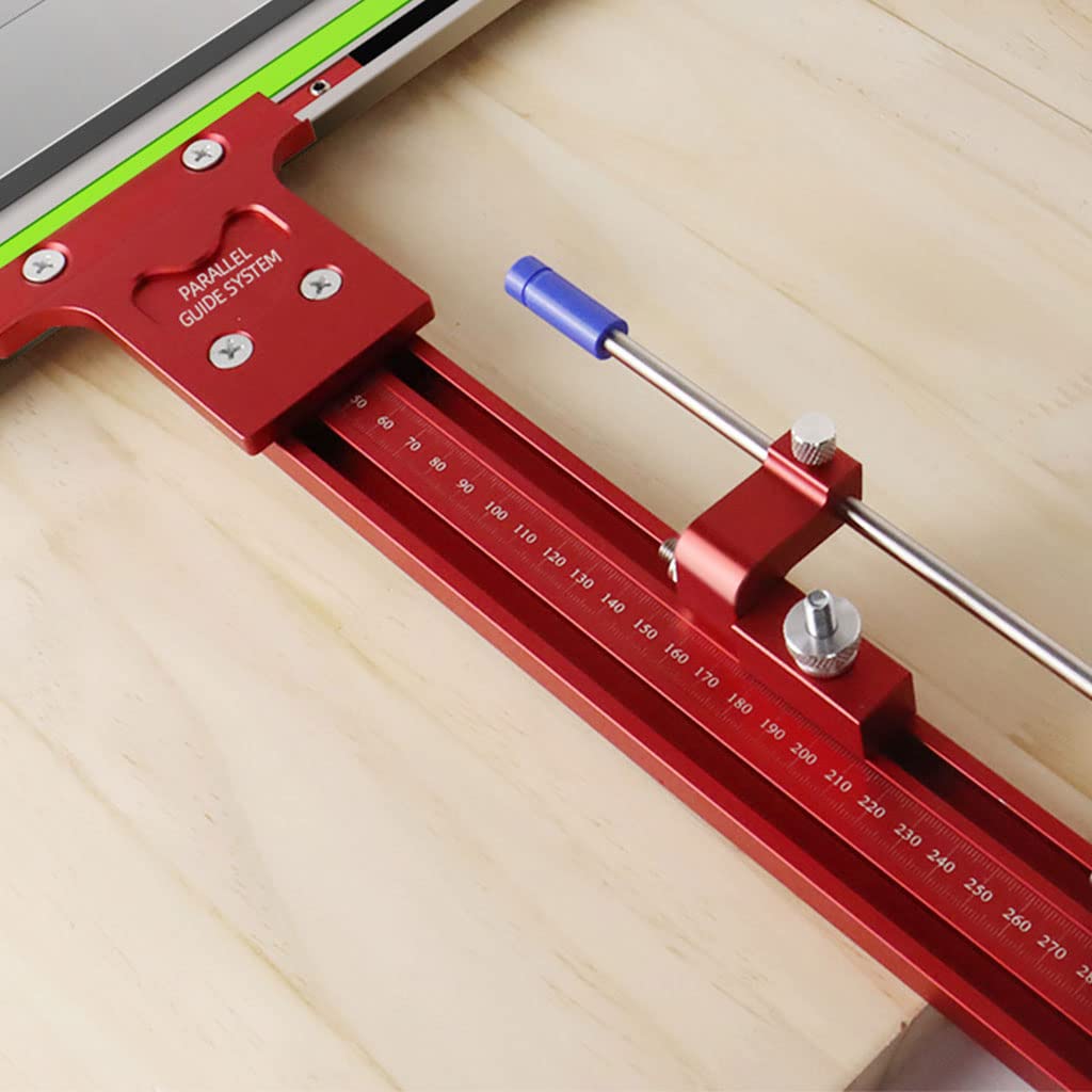 Buwei Carril de guía para carpintería, sistema de guía de riel paralelo, máquina de grabado, pista de ranurado, aleación de aluminio de 0-120 cm para circular eléctrica