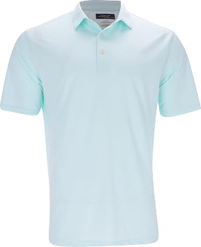 Greg Norman Gn Collection Mens Freedom Micro Pique Golf Polo Light Blue/White XL
