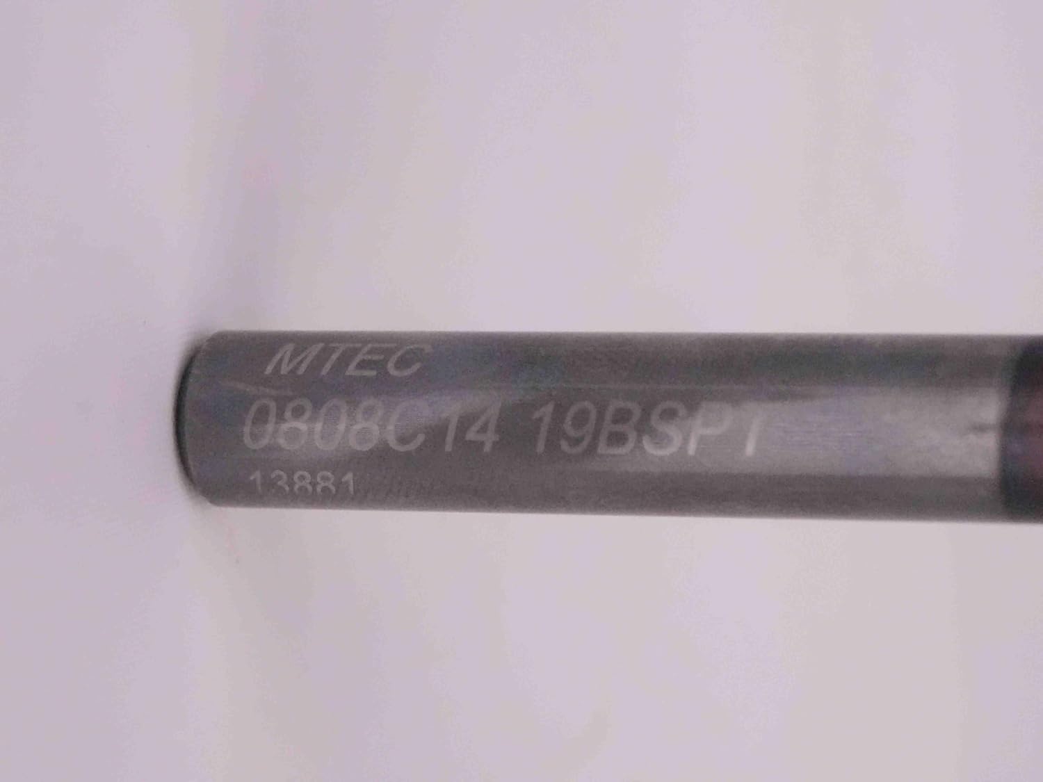 New MTEC 0808C14 19BSPT Carbide Internal Thread Mill 19 TPI BSPT Threading - MW2511BM4