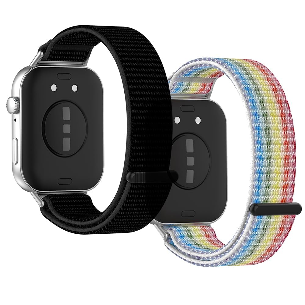 2 Pcs Nylon Replacement Strap for Huawei Watch Fit 3,Breathable watch strap,Quick Release Flexible Strap Compatible with Huawei Fit 3 Watch