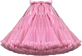 baotongle Womens Petticoat Skirts Tulle Underskirts Puffy Chiffon Half Slips Fluffy Ballet Dress for Women