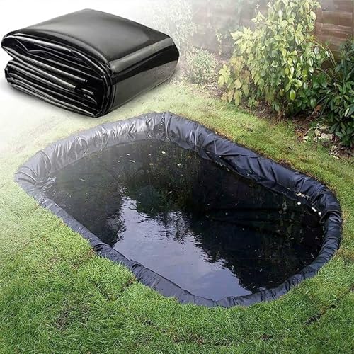 HFVUYAR Revestimiento para Estanque Negro Resistente, prefabricado para jardín, estanques de Peces, paisajismo Exterior, Fuentes, Arroyos, cascadas, Membrana Grande para estanques de Peces (5 x 7 m