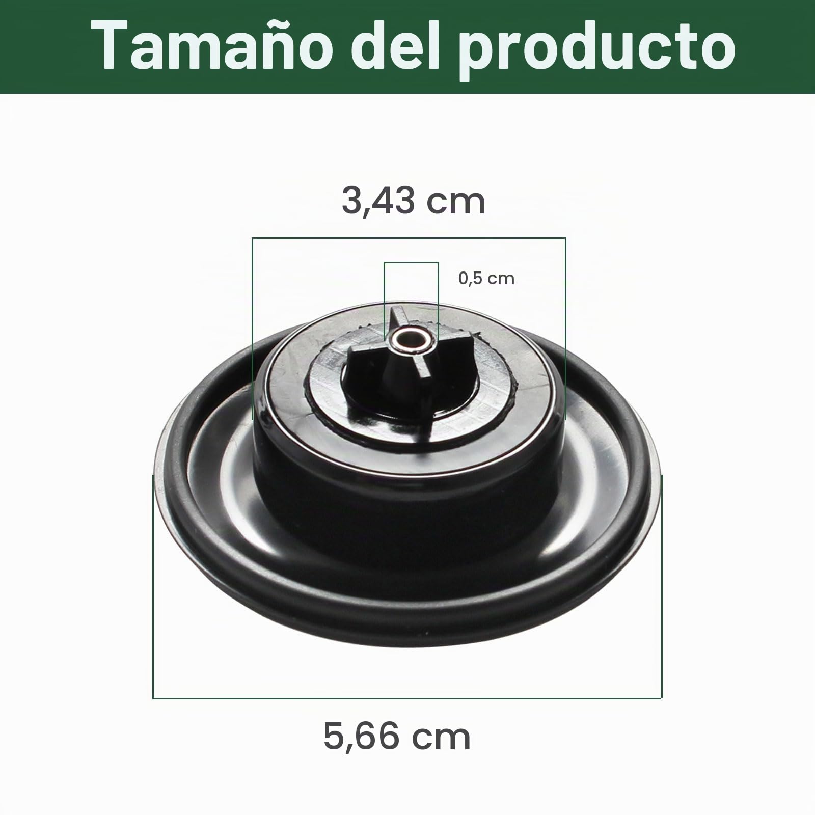 Diafragma de válvula de repuesto de 3/10.2 cm - 2.5 cm | 100236 para Irritrol 2400, 2600,2700DPR, paquete de 2