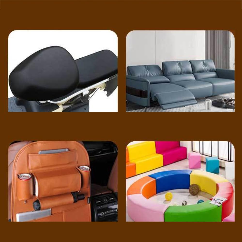 PVC-Leder Reparatur Kunstleder Selbstklebend Lederflicken Leder Patch | Lederreparatur Flicken Ledergewebe Ledersitzflicken für Möbel Sofa Autositze Taschen,3 Stück,Burgunderrot,137x100cmx1pcs