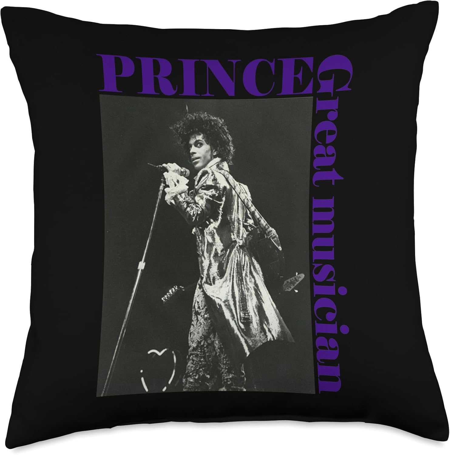 PRINCE_Purple Rain_007_Back Printed Throw Pillow