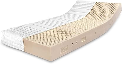Ravensberger Ergo-Natura Latex Mattress - Hardness H2, Medium, RG 70, 90 x 200 cm, Height 21 cm, 7-Zones, with Cotton Double Cloth Cover, Dunlop Process, 100% Natural Latex, Made in Germany