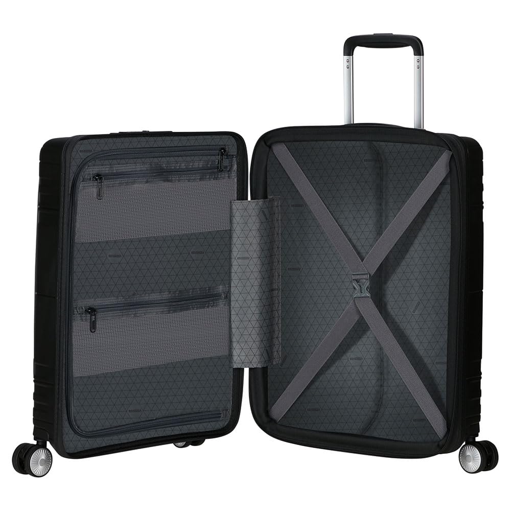 American Tourist Hello Cabin - Spinner S, rozszerzony bagaż podręczny, 55 cm, 39/45 L, Grey (Grey Melange)