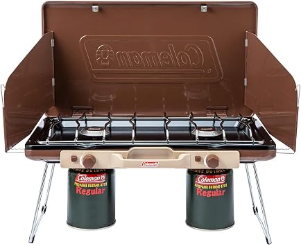 Coleman Power House LP Two-Burner Stove II, Disaster Prevention, Carry Handle, High Power, Outdoors, Camping, BBQ, Cooking