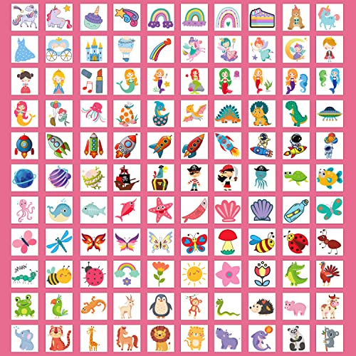 Partywind Kids Temporary Tattoos, 204 Pcs Fake Tattoo Stickers For Kids Party Supplies Favors Decorations, Surprise Birthday Gifts Goodie Bag Stuffers (Individually Wrapped) #TOP2