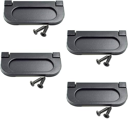 Miniatura 10 de LC LICTOP Manija oculta de aleación de zinc para muebles, puertas de bolsillo cepilladas de níquel, manija de cajón, 6 unidades (2.9 x 1.56 pulgadas)