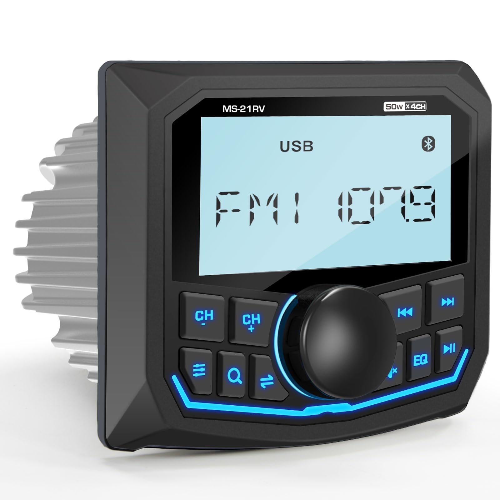 Waterproof Bluetooth Radio for Golf Cart: DOVOX Boat Marine Gauge Stereo