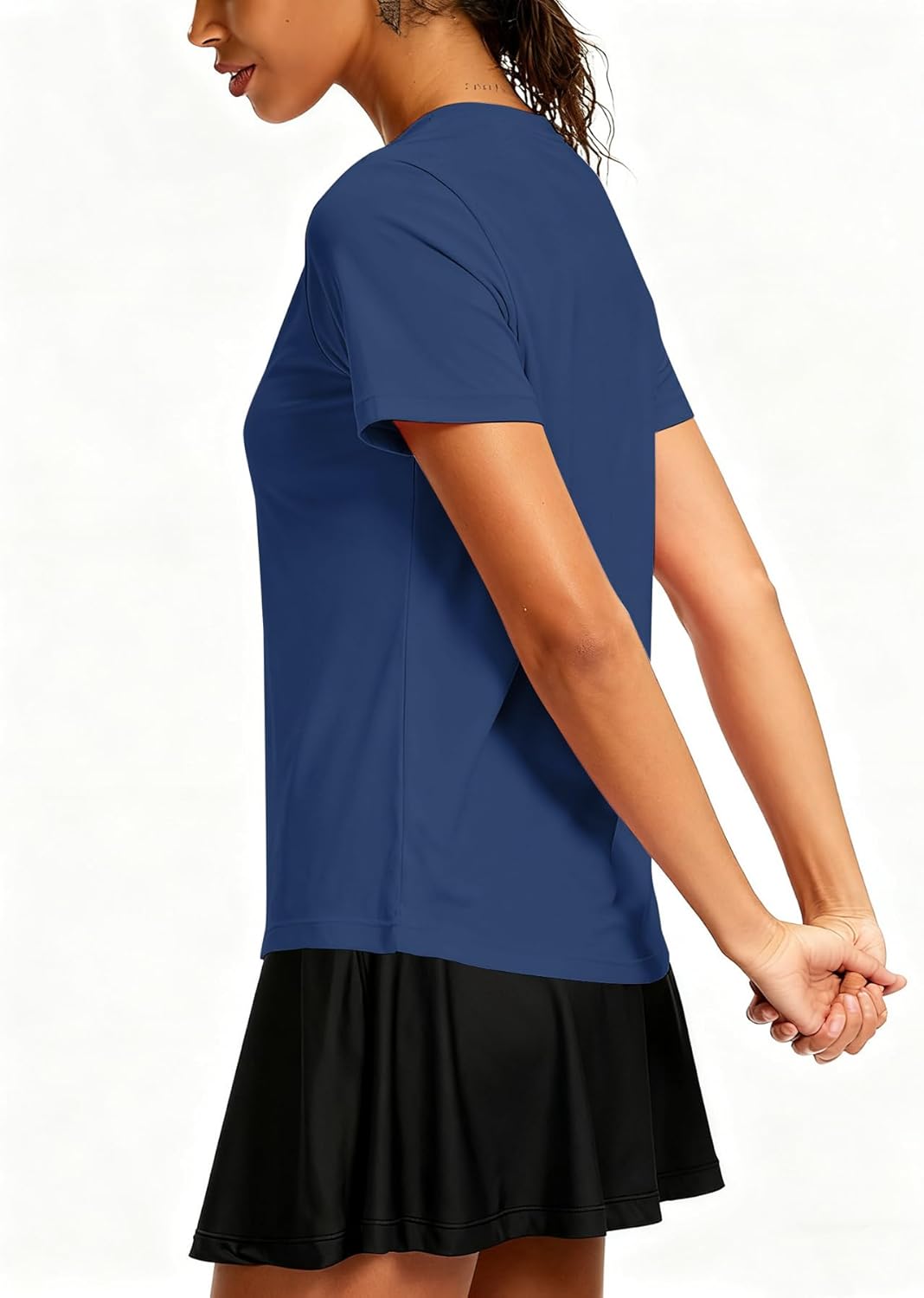 NEYOUQE Womens Short Sleeve Workout Tee Shirts UPF 50+ Outdoor Sun Protection Quick Dry Athletic Running Rash Guard Tops - Image 3