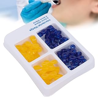 Dental Fixing Wedges, Dental Wedges, Silicone Dental Elastic Fixing Wedges Professional Dental Treatment Accessory, 60pcs/box
