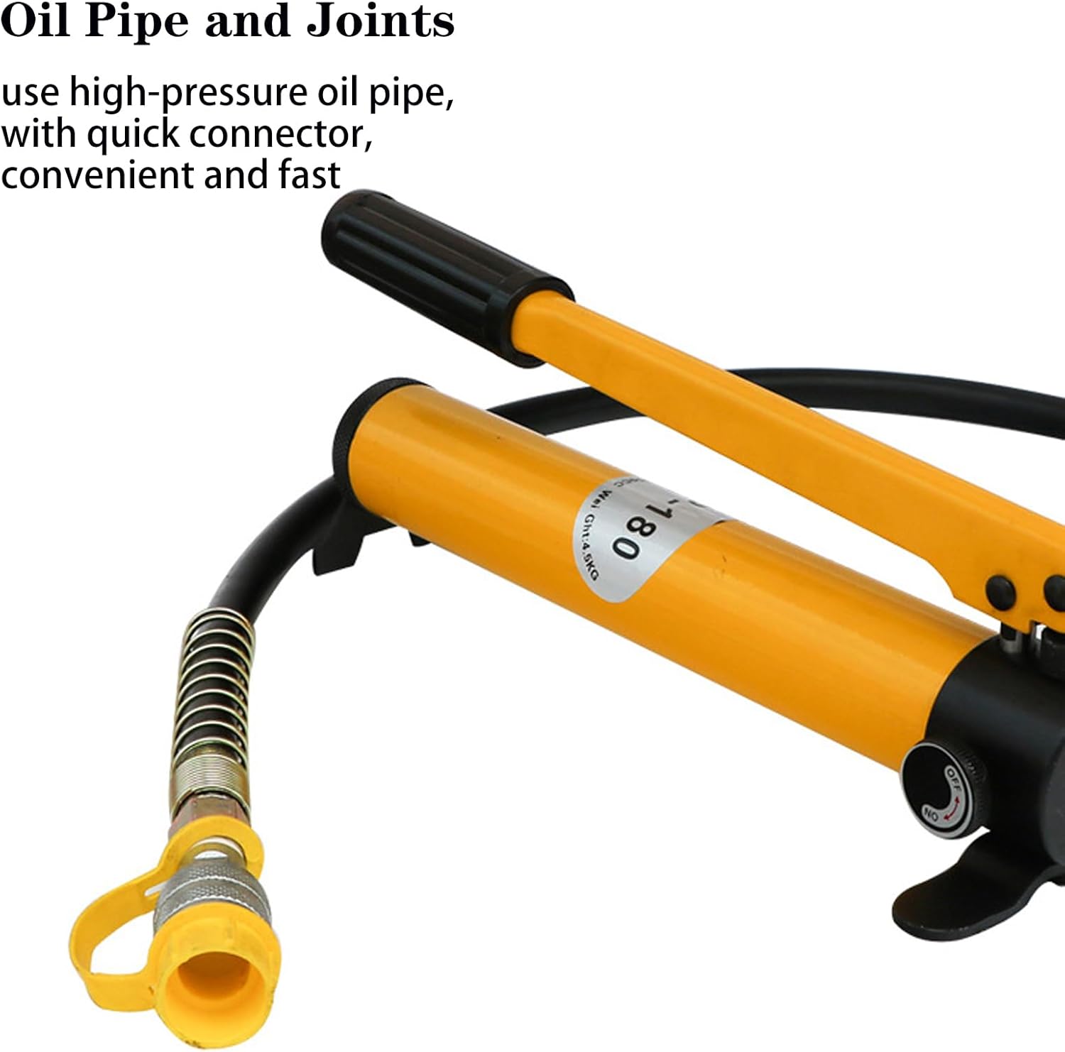 Powerful Hydraulic Hand Pump 10000 psi, CP-700C Manual Hydraulic Lifting Pump with Pressure Gauge 2 Speed Power Pack 2900cc Hydraulic Manual Ram Pump for Industry