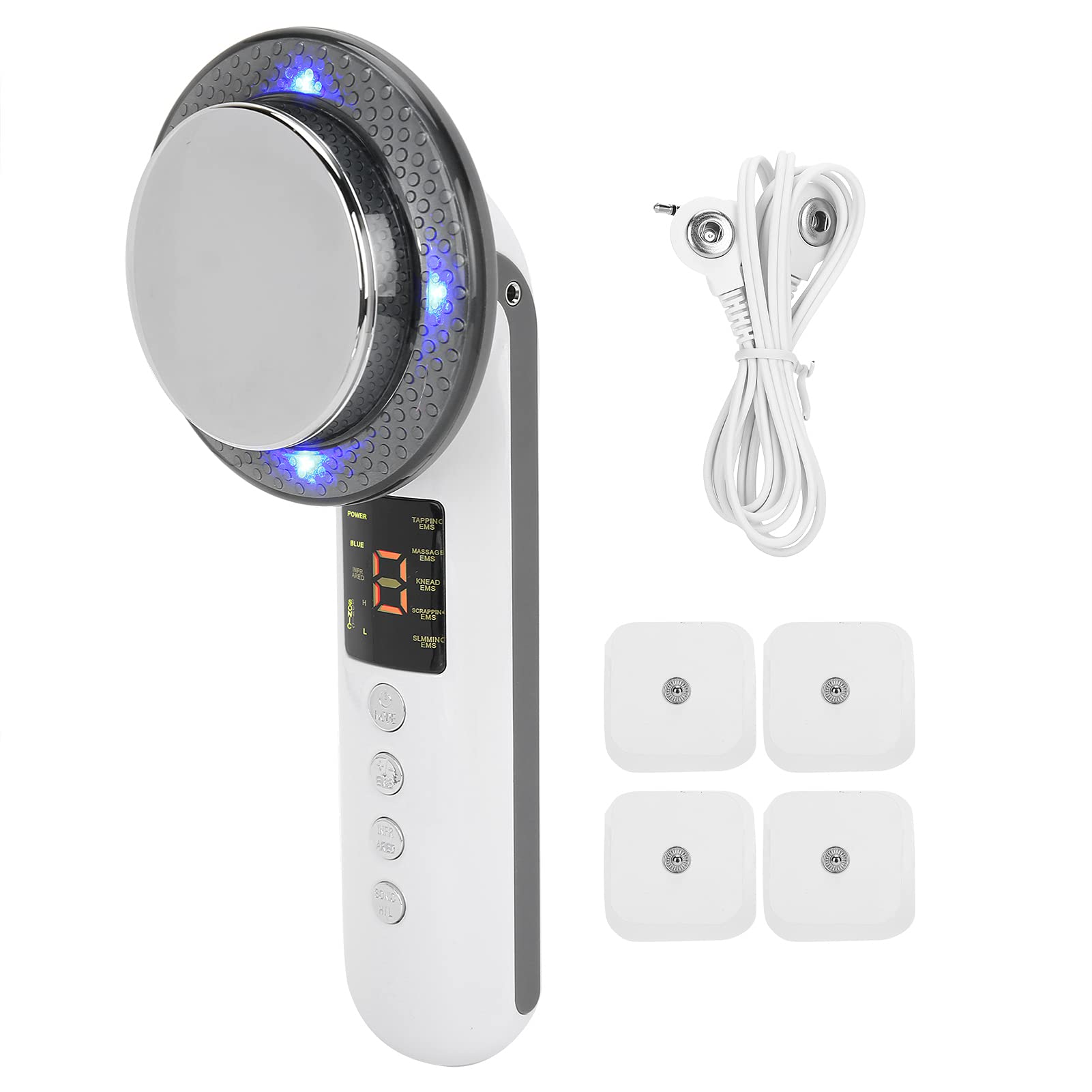 3-in-1 EMS Fat Burning Body Sliming Massager, Far Infrared Ultrasonic Fat Loss Machine for Weight Loss Skin Tightening Arms Waist Hip Legs(UK)