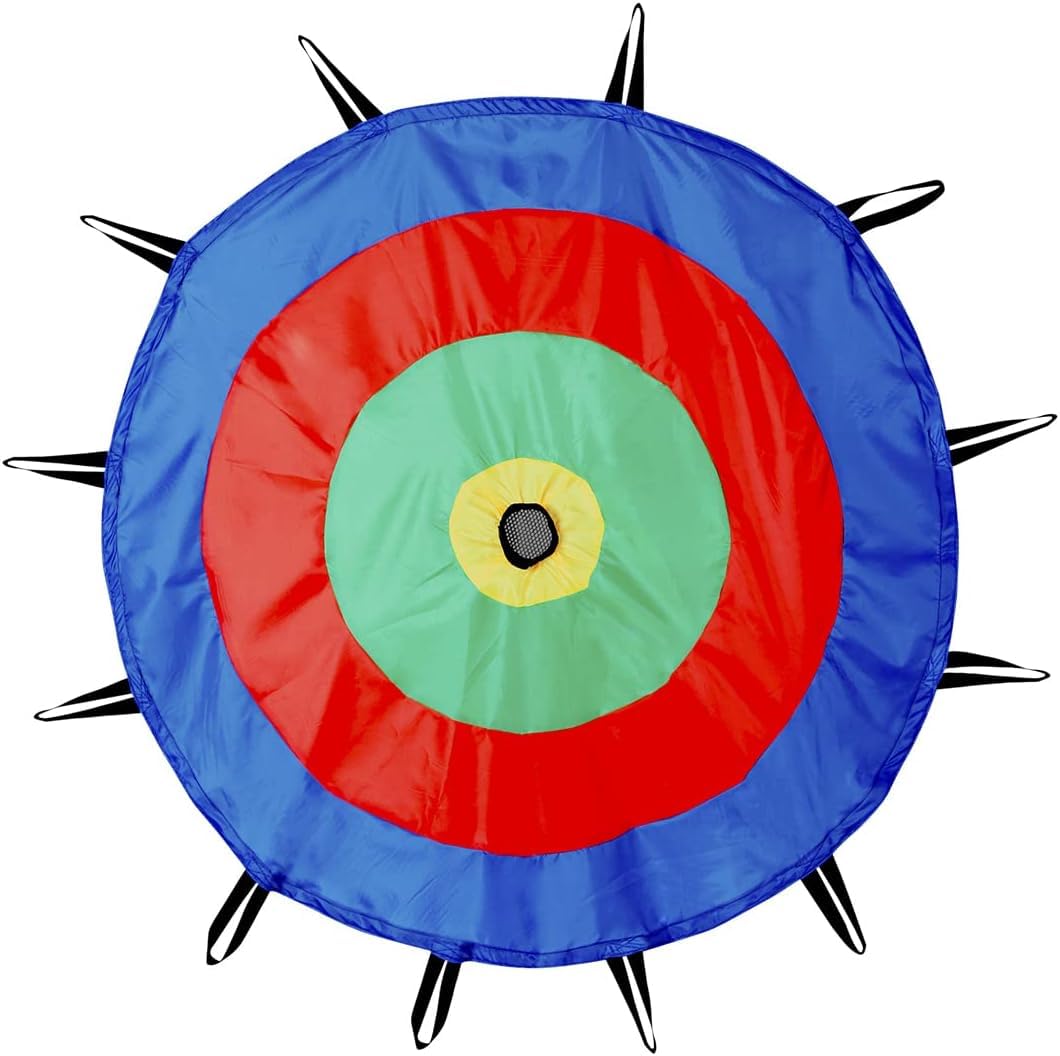 GSi Kids Rainbow Parachute 6 ft to 35 ft for School &amp; Gym Class