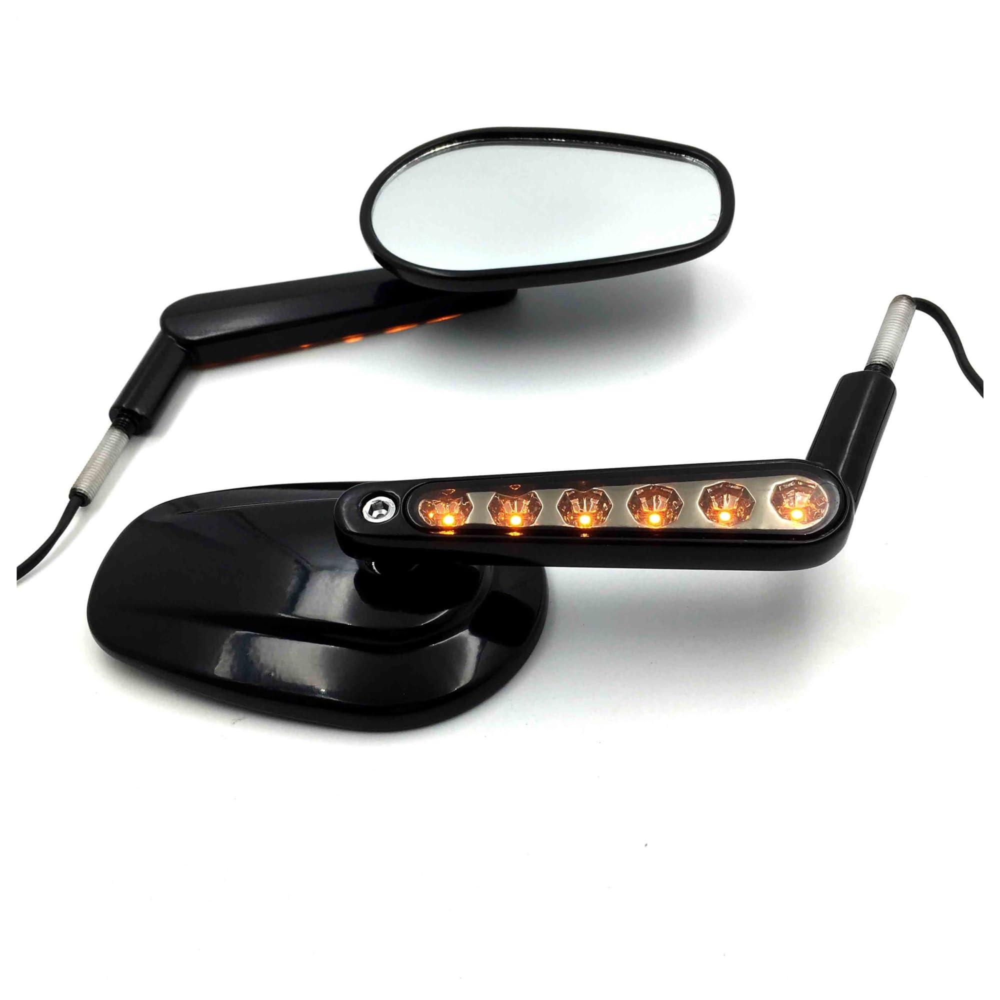 Rétroviseurs moto noir gauche droite pour Harley Davidson Sportster et Road King
