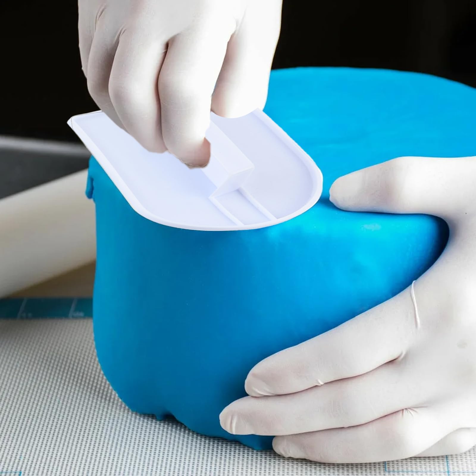 Lot De 2 Lisseurs à Gâteau En Plastique - Outil De Lissage Fondant Et Pâte à Sucre - Pour Bords Et Surfaces - 14,5 X 8,5 Cm - 4