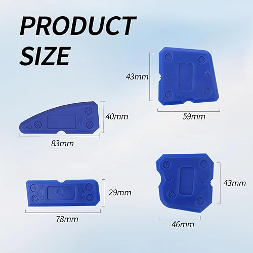 Miniatura 2 de Juego de herramientas de calafateo de silicona de 8 piezas, kit de herramientas de acabado de calafateo para lechada, sellador y acabado de