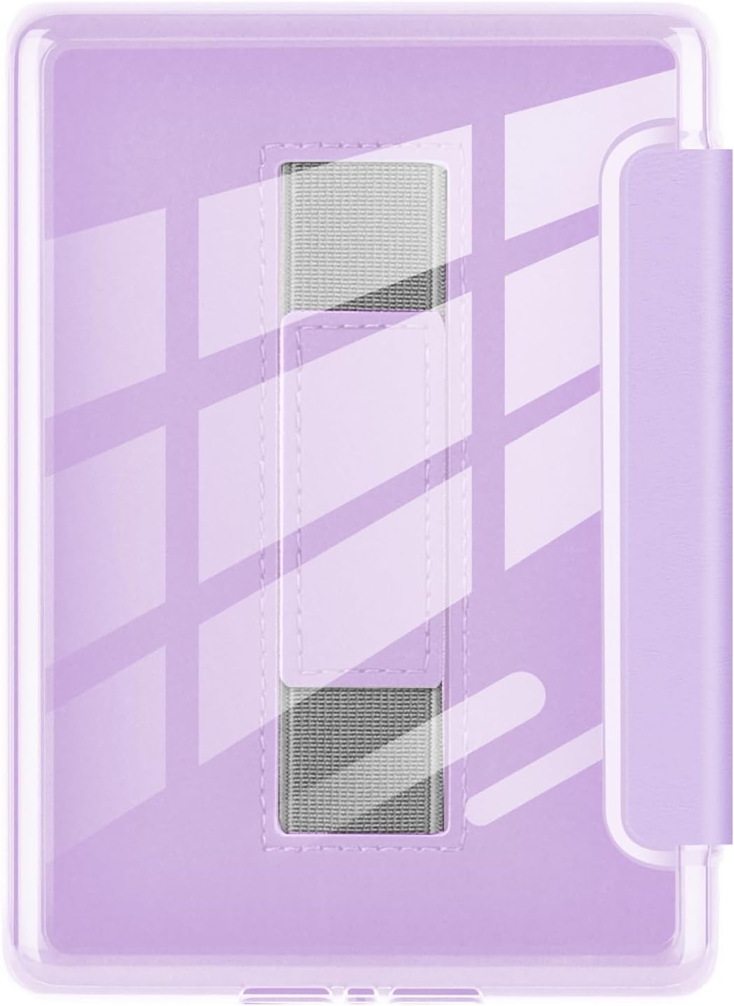 Case for 6" Kindle Paperwhite (10th Generation, 2018), Ultra Clear Soft Light Transparent TPU Back Cover with Hand Strap, Auto Wake/Sleep, Light Purple