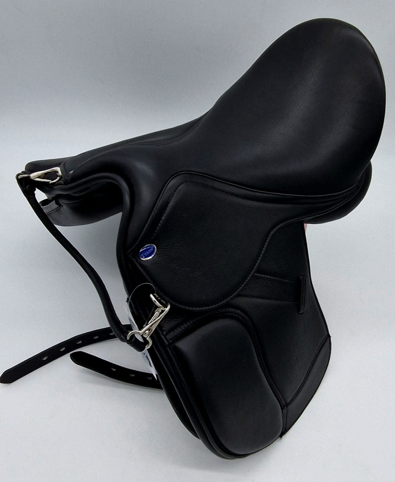 Pony Shetty Ledersattel Monoblatt weich 14 o 15 Zoll Schwarz Leder + 5 Kopfeisen = verstellbar u veränderbar. Tysons Ponysattel (14 Zoll)