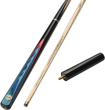 57 3/4 Jointed Billiard/Pool/Snooker Cue Set 5 Face-Spliced Ash Shaft with A Leather Cue Case