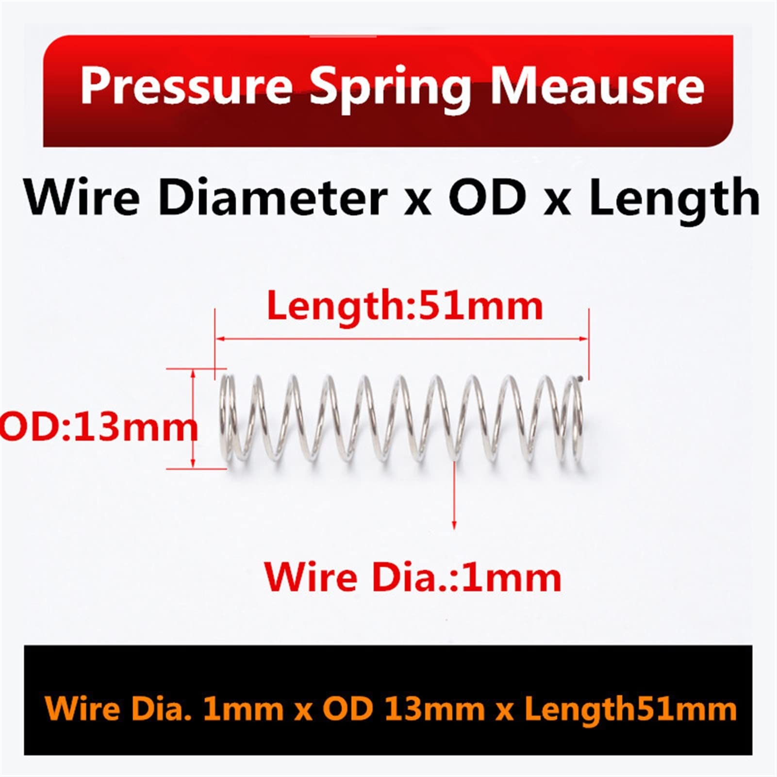 Spiral Flat Wire Coil Spring Constant Force Springs,0.25mm Thickness*8mm Width*5000mm Length* 45mm Out Diameter