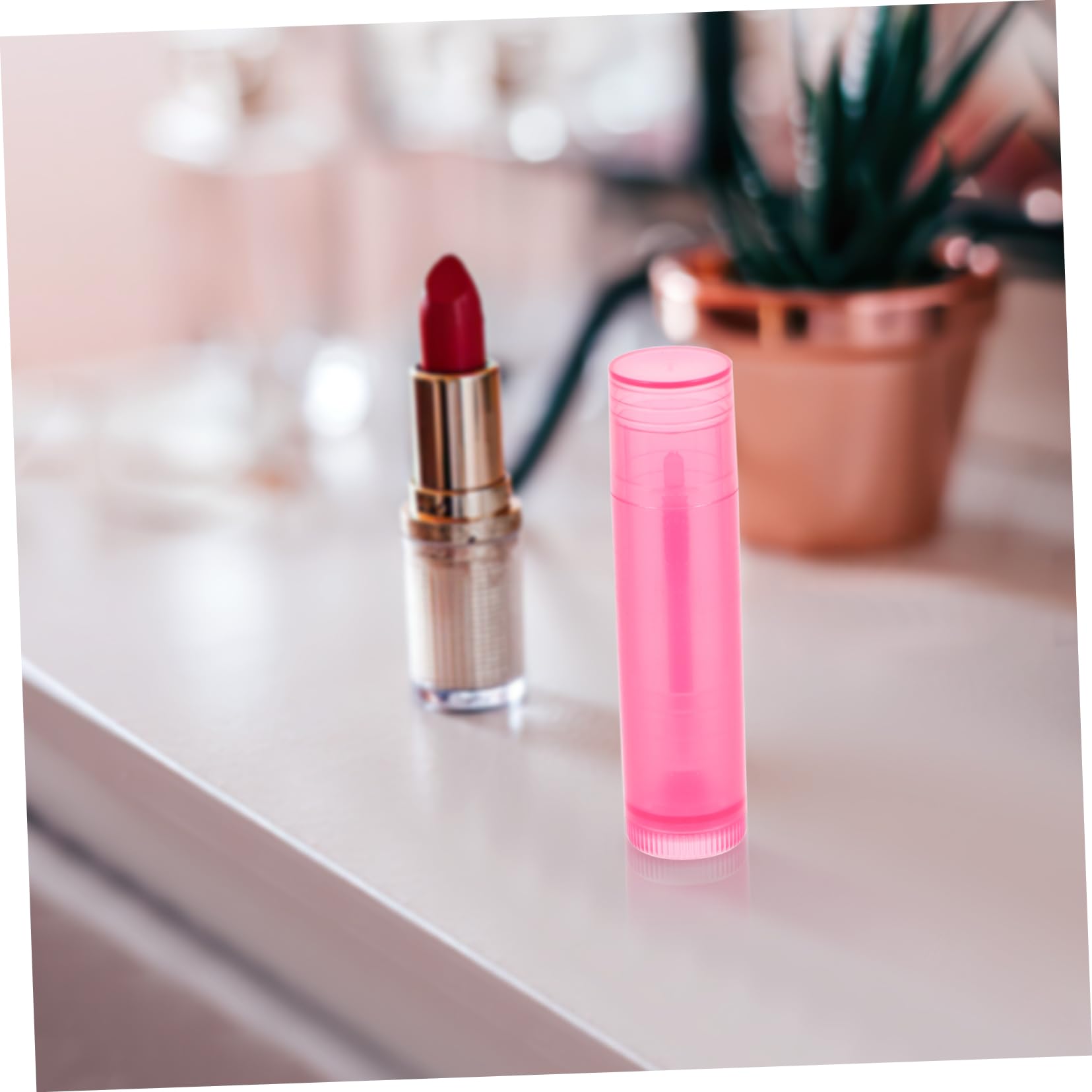 Selbstgemacht Lippenbalsam Hülse 5g Pe 20 Stück für Reise Rosa