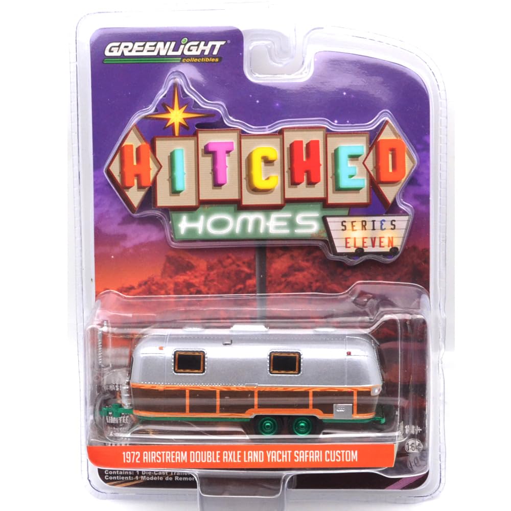 1972 Airstream Double Axle Land Yacht Safari caravane miniature Greenlight d'exception