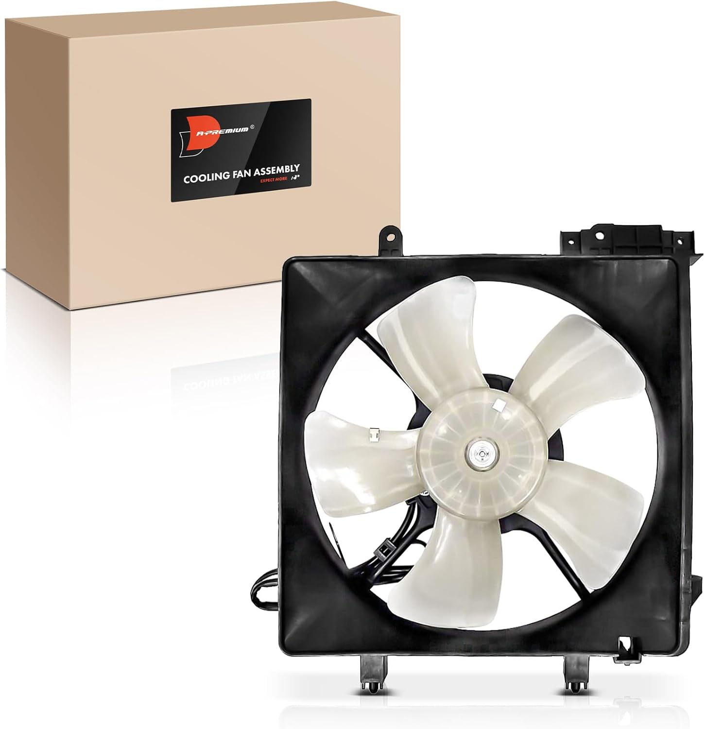 A-Premium Engine Radiator Cooling Fan Assembly Compatible with Select Subaru Models - Outback 2005-2009, Legacy 2008-2009 - Replace# 45121AG01A