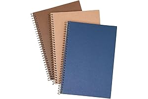 Mintra 100% Recycled Notebooks: Green Writing Essential (3-Pack Junior Notebooks, 6.5" x 9.5")