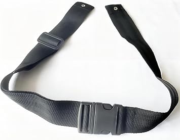Seat Belt for Transport Chair and Wheelchair HD Bariatric Wheelchair, Universal 52"Seat Belt, Economical, Adults and Kids, WCABELT Safety Belt,STDS850-PB,16-6797EA, Wheelchair Parts1Ea, Black