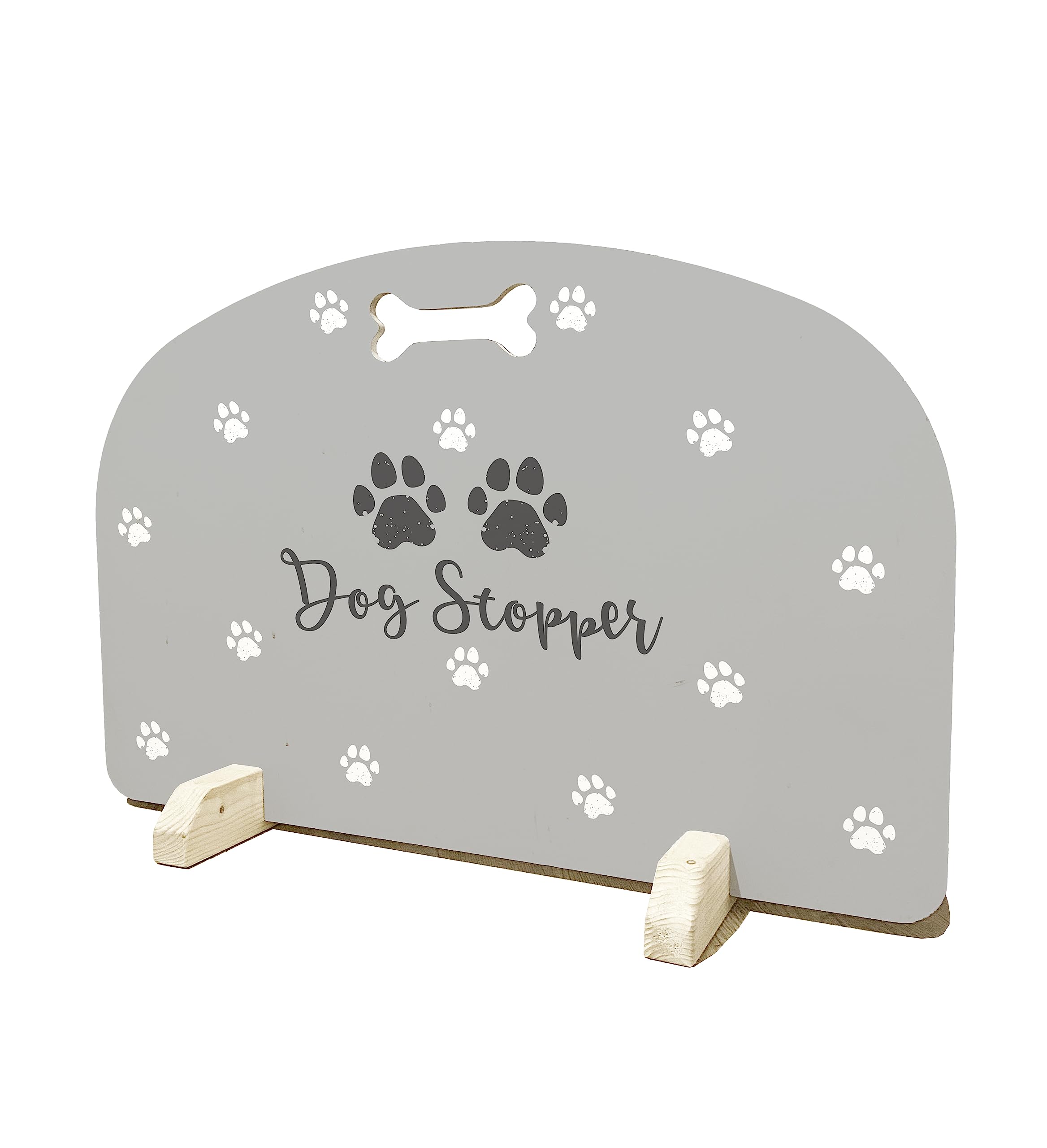 Dog Stopper - Stair Gate, Pet Barrier, Door Stopper, Puppy Stopper, Freestanding Stair Gate (Grey, 70cm)