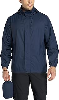 Men's Lightweight Waterproof Outdoor Jackets Windproof Rain Shell Jacket...