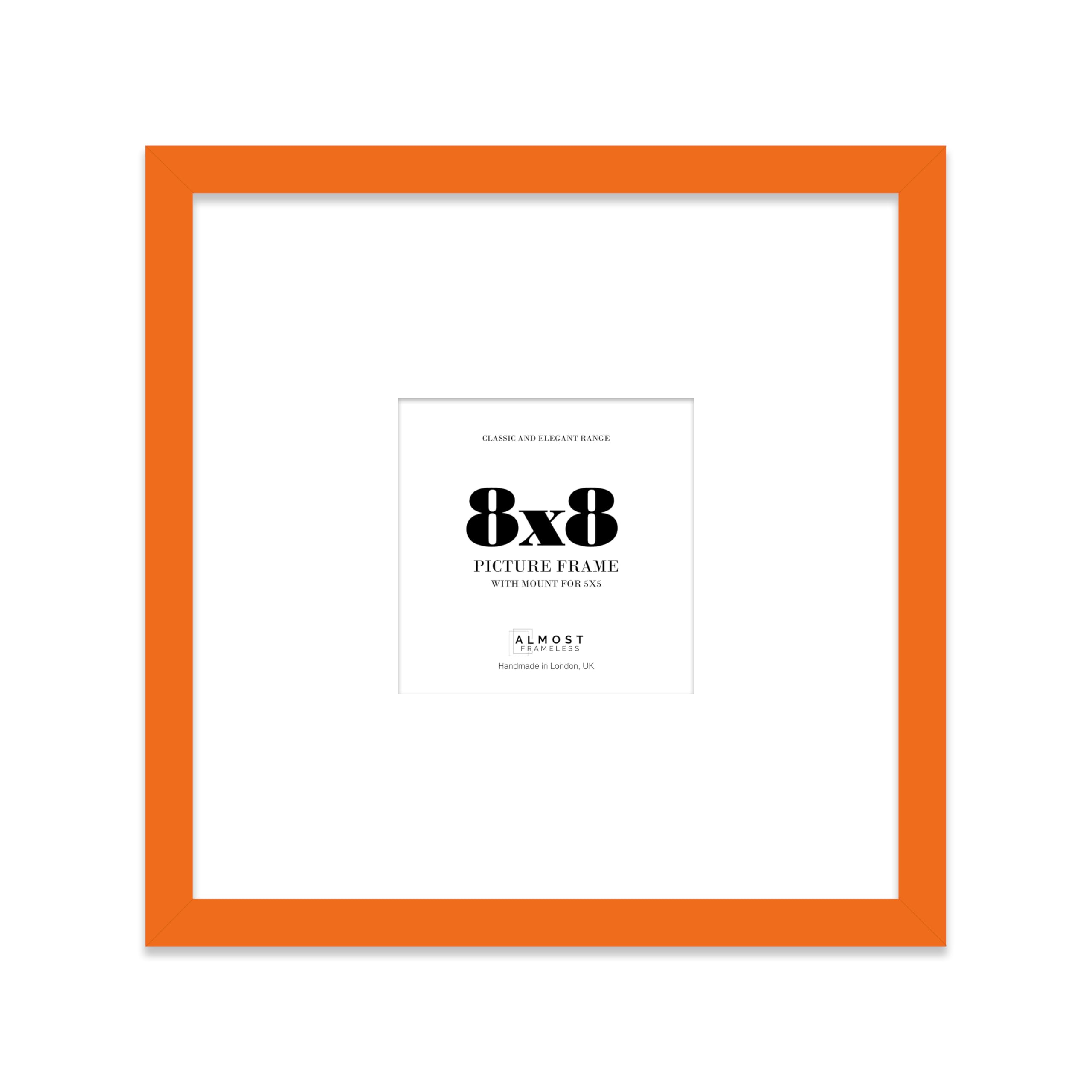 8X8" Orange Picture Frame8X8" Square Frame With 5X5" Mount For 8X8"/5X5" Pictures Moderrn Style Thin Edge1 Pack from B&Q