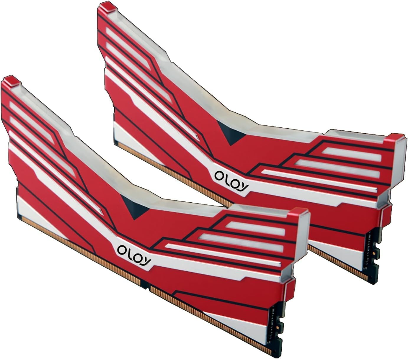 OLOy DDR4 RAM 16GB (2x8GB) Red Warhawk Aura Sync RGB 2666 MHz CL19 1.2V 288-Pin Desktop UDIMM (MD4U0826191BC0DA)