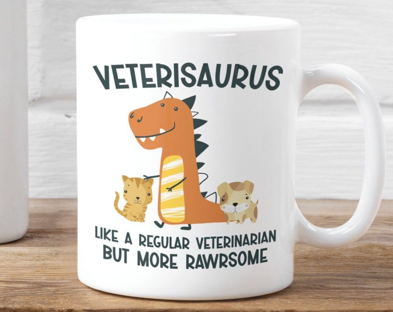 Funny Veterinarian Mug Vet Gifts Veterinarian Coffee Cup Veterisaurus Like A Reg Printed Coffee and Tea Ceramic Mug- 320 ML Ceramic Coffee Mug 4037
