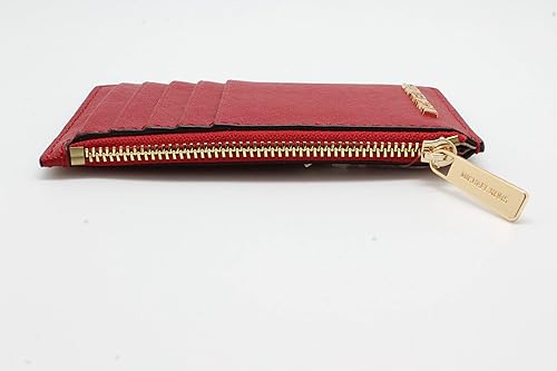 Miniatura 3 de Michael Kors Jet Set - Funda para tarjetas con cremallera superior de viaje, monedero, color rojo chile, Rojo (Chili Red), Estuche mediano para