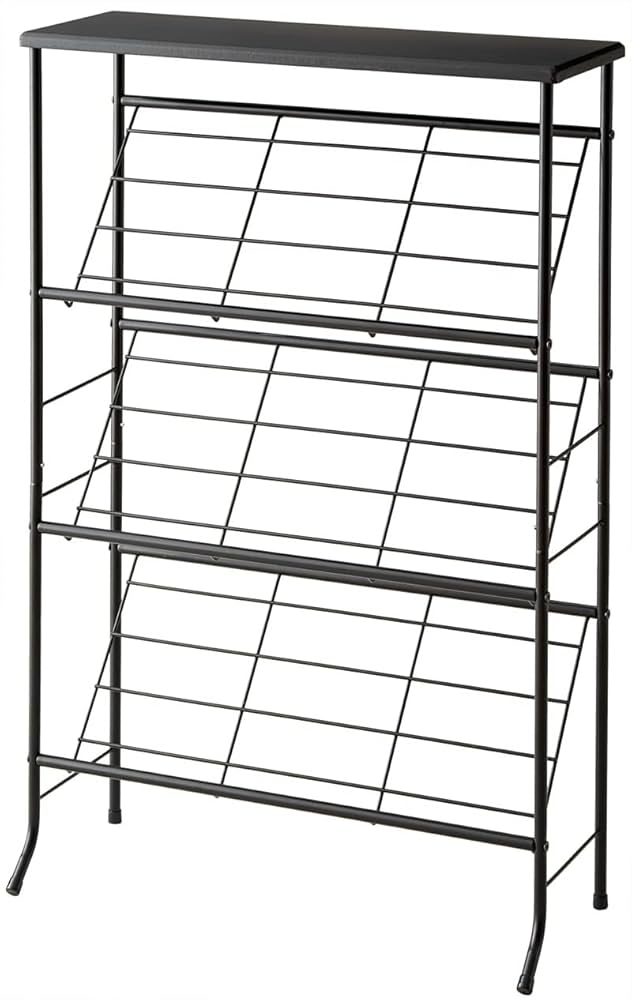 靴棚　靴掛け　ブラック　大理石調　オシャレ ニトリ 大理石調シューズラック(ハイタイプ 幅60cm ブラック