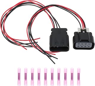 ECSiNG 1 Set 5 Lines Male and Female Headlight Connector Plug Harness Pigtail 68018956AC Compatible with GMC Sierra Chevy Silverado 2014-2016